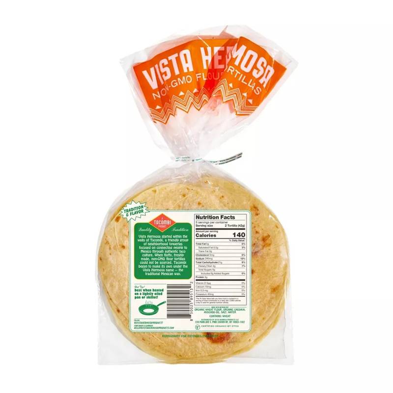 Vista Hermosa Organic Flour Tortillas 5" - 10ct/7.4oz