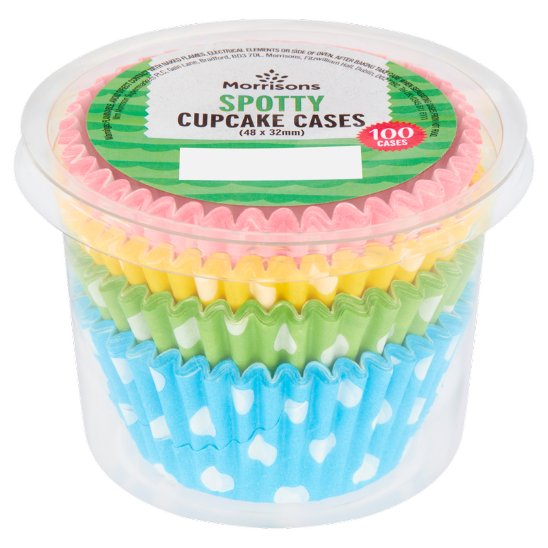 Morrisons Spotty Cupcake Cases, 100pcs