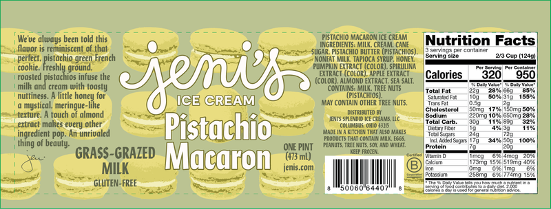 Jeni's Pistachio Macaron Ice Cream Pint