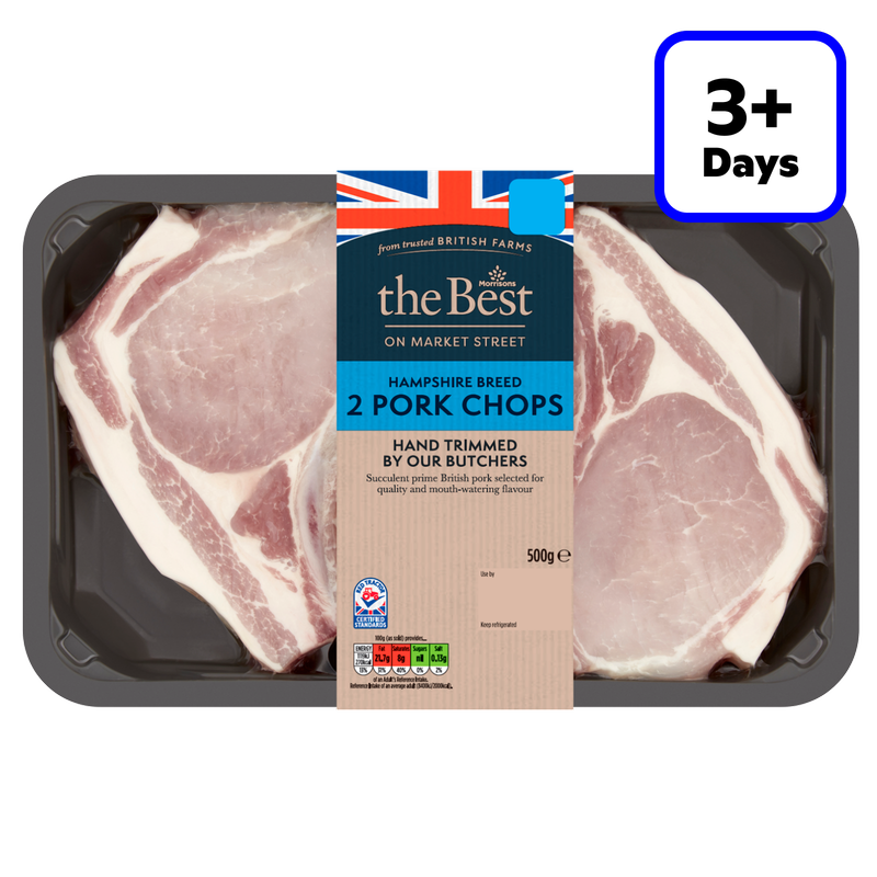 Morrisons The Best Hampshire Breed 2 Pork Chops, 500g
