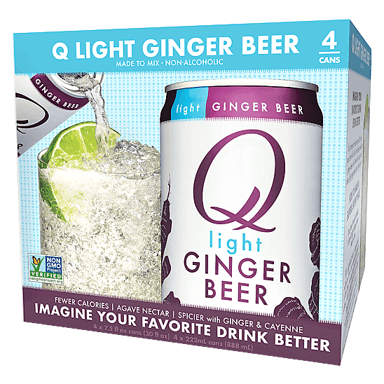 Q Drinks Light Ginger Beer 4pk 6.7oz