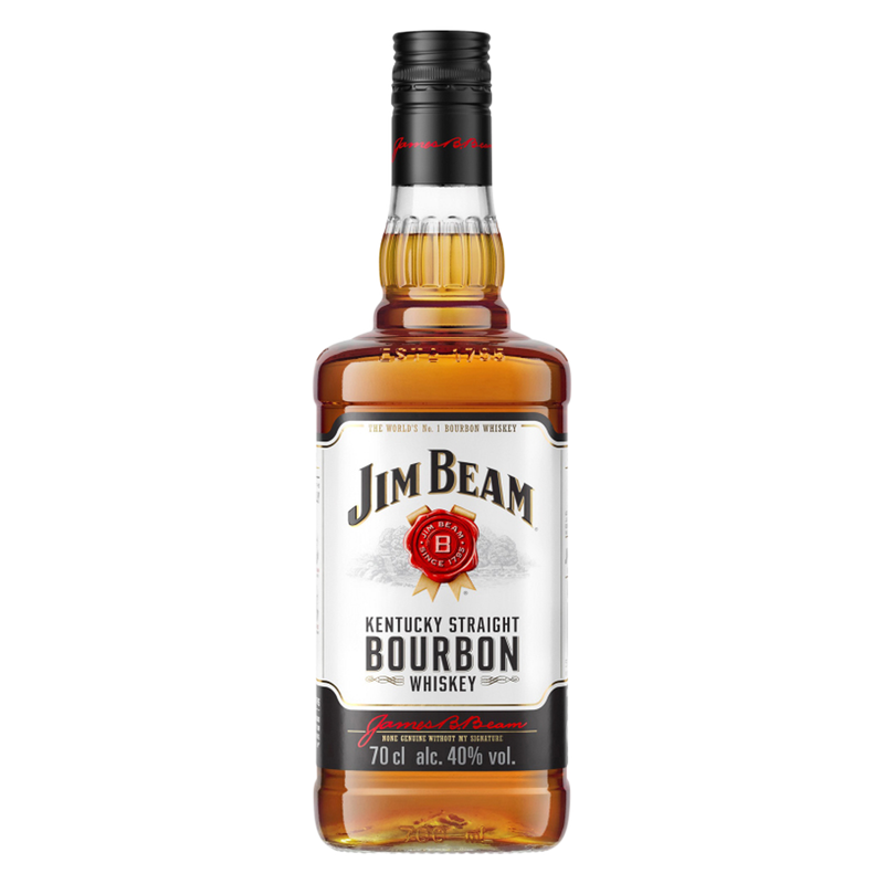 Jim Beam White Label Bourbon Whiskey, 70cl