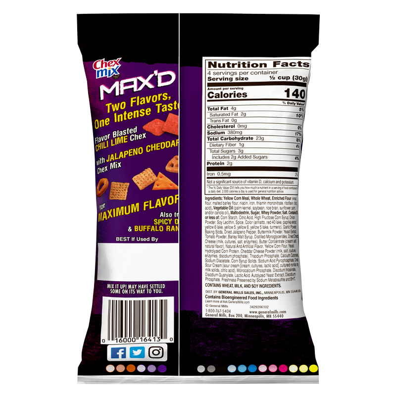 Chex Mix MAX'd Jalpeno Chili 4.25oz