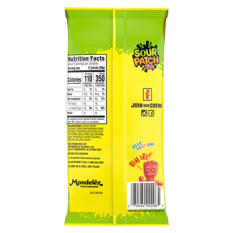 Sour Patch Kids Soft & Chewy Candy, 3.4oz