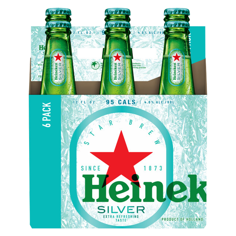 Heineken Silver 6pk 12oz Btl 4% ABV