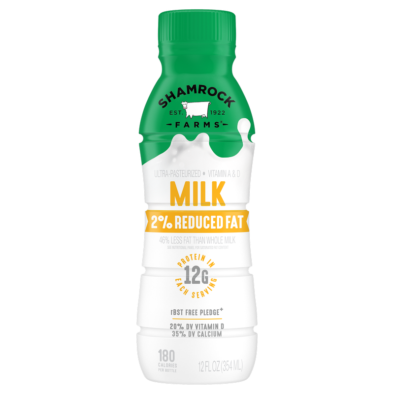 Shamrock Farms 2% White Milk 12oz