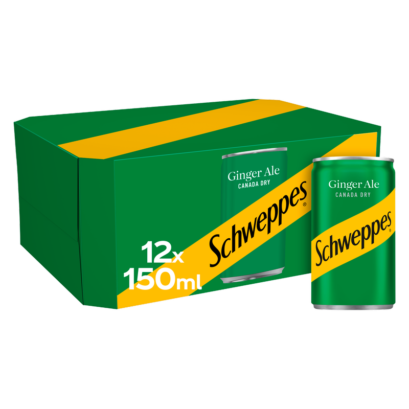 Schweppes Canada Dry Ginger Ale, 12 x 150ml