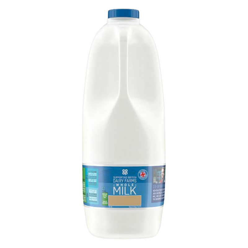 Co-op Whole Milk 4 Pint, 2.272L