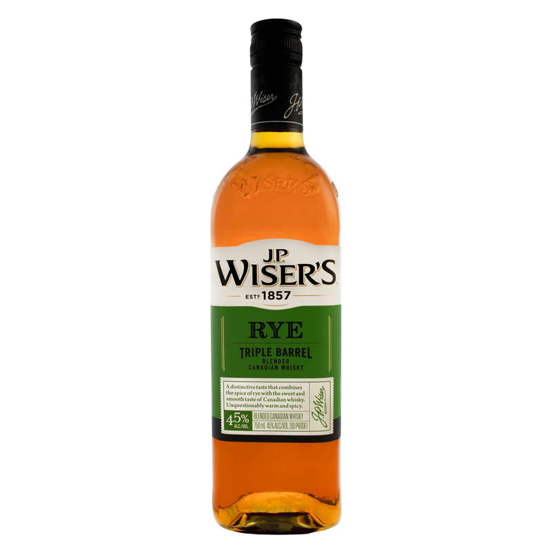 JP Wiser's Canadian Rye Whisky 750ml (90 proof)