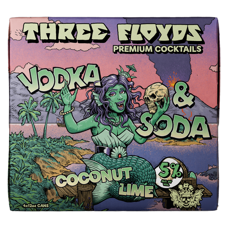 Three Floyds Vodka Soda Coconut & Lime 4pk 12oz Can 5% ABV