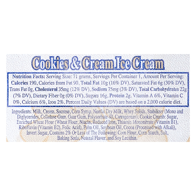 Mini Melts Cookies & Cream Ice Cream Cup 1ct