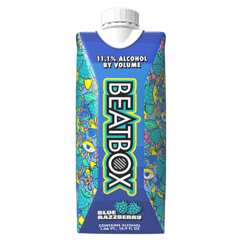 BeatBox Blue Razzberry 500ml 11.1% ABV Wine Party Punch