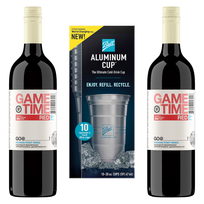 2 Nocking Point GameTime Red 750ml and Ball Cups
