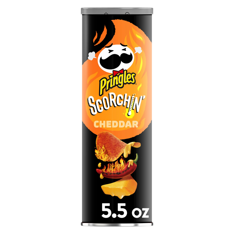 Pringles Scorchin' Cheddar Potato Crisps Chips 5.5oz
