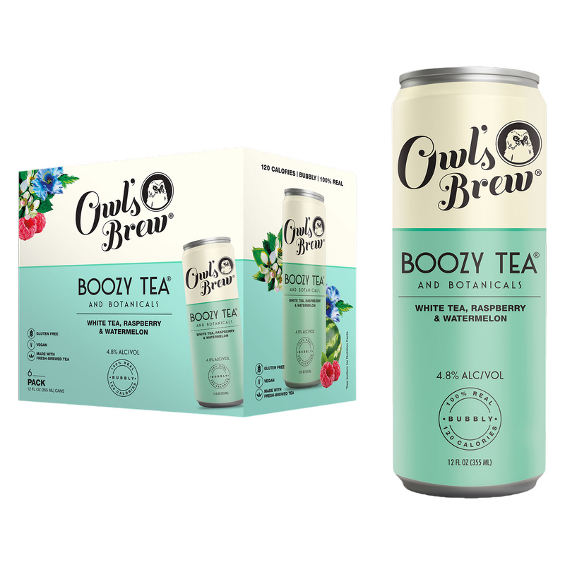 Owl's Brew Green Boozy Tea 6pk 12oz Can 4.8% ABV