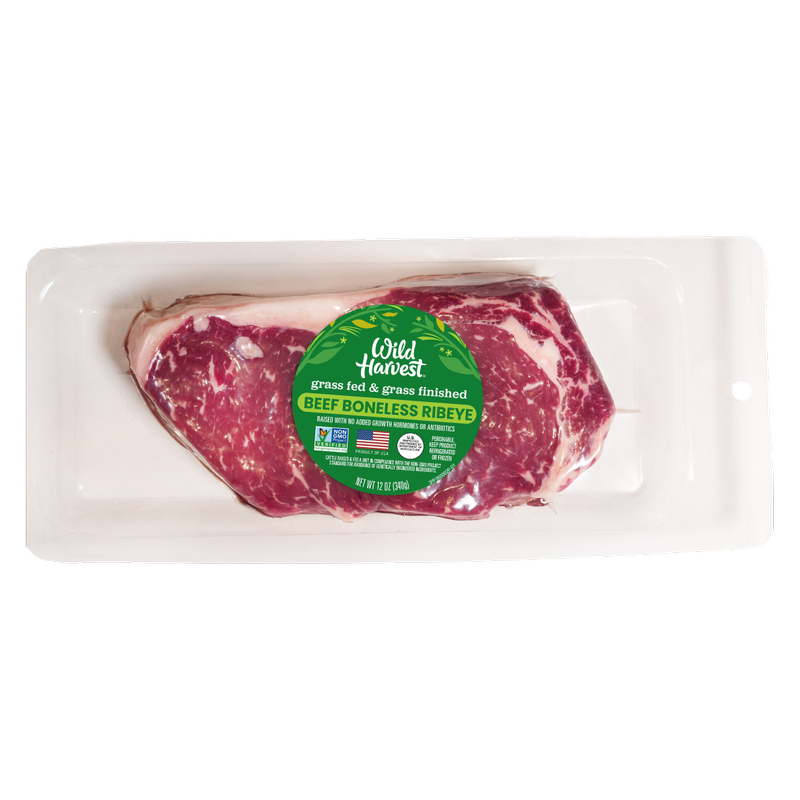 Wild Harvest Frozen Grass Fed Ribeye - 12oz