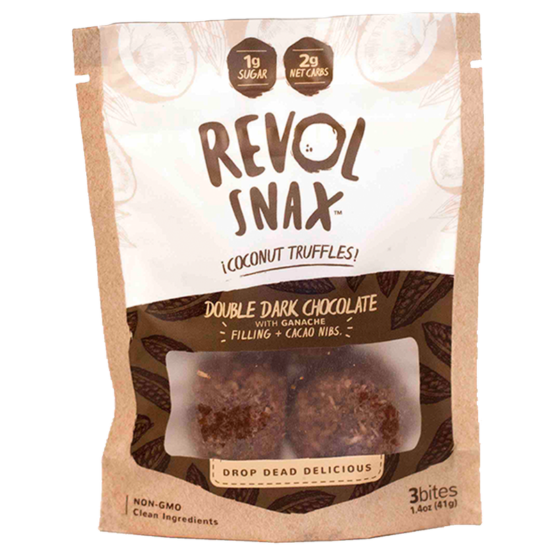 Revol Snax Double Dark Chocolate Coconut Bites 1.4oz