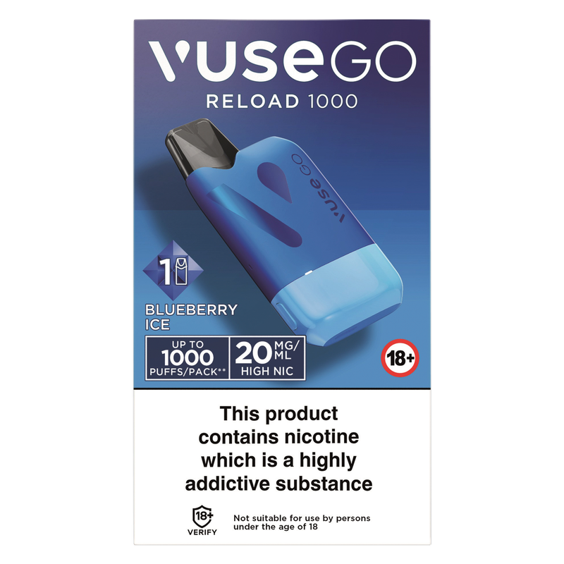 Vuse Go Reload Blue Starter Kit Blueberry Ice 20mg/ml, 2 x 2ml