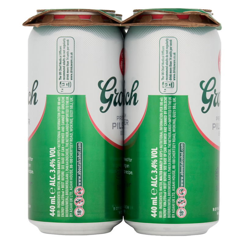 Grolsch Premium Pilsner, 4 x 440ml