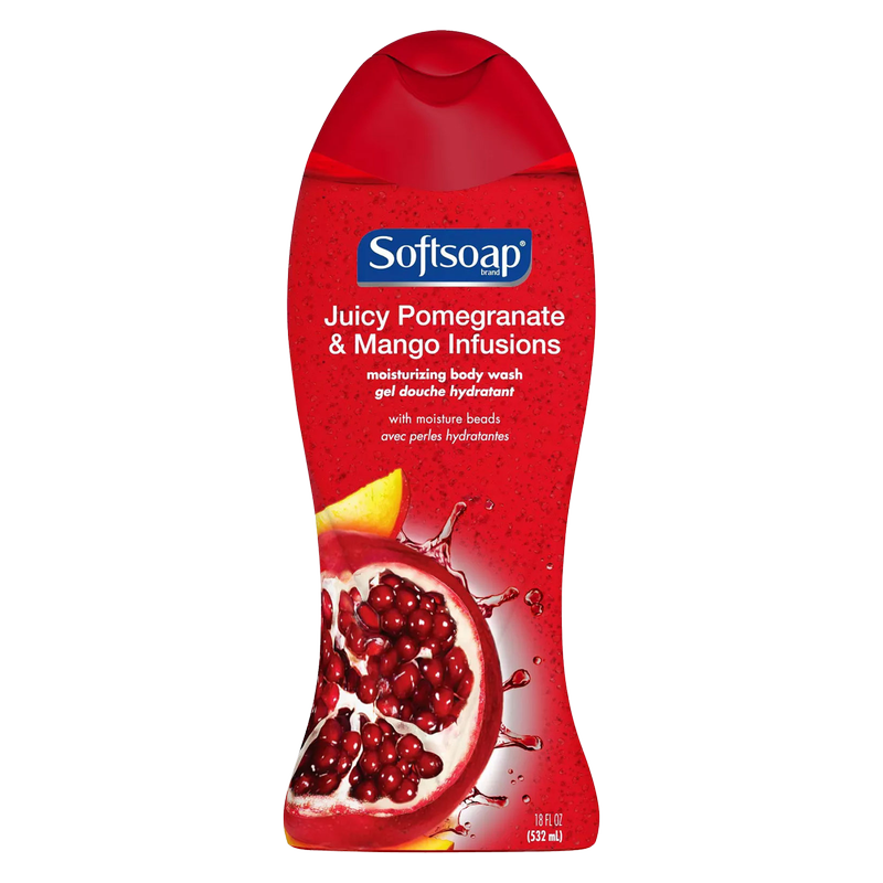 Softsoap Juicy Pomegranate and Mango Infusions Moisturizing Body Wash 18oz
