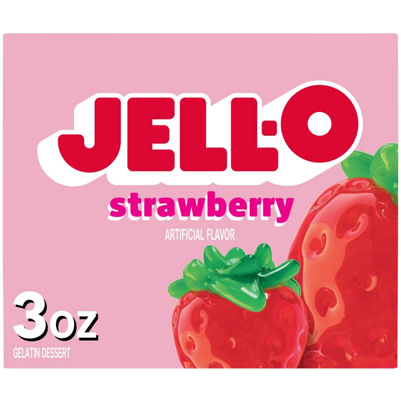 Jell-O Strawberry Gelatin, 3oz. 