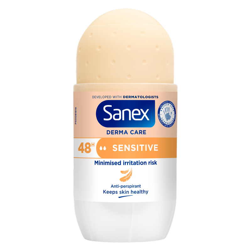 Sanex Derma Care Sensitive 48hr Roll-On Deodorant, 50ml