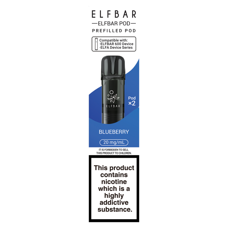 Elf Bar 600 Prefilled Pods Blueberry 20mg/ml, 2pcs