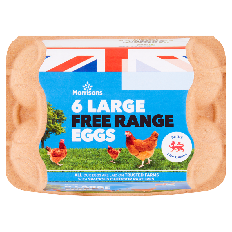 Morrisons Large Free Range Eggs, 6pcs