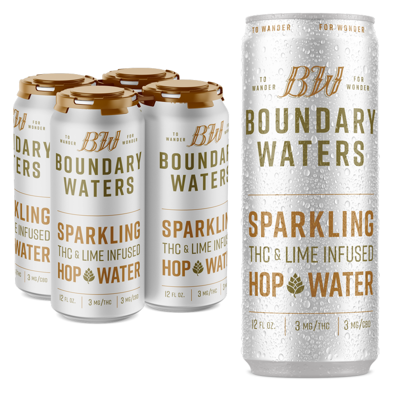 Boundary Waters 3mg THC Hop Water 4pk 12oz Can