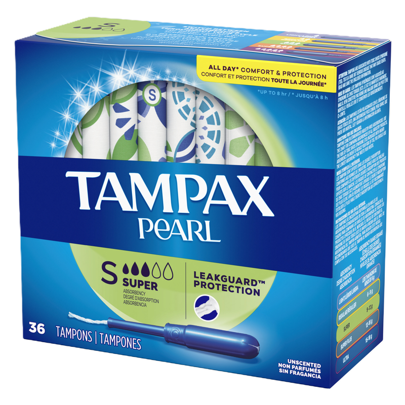 Tampax Pearl Super Tampons 36 ct
