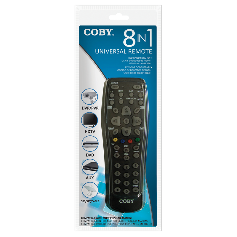 Coby 8-in-1 Universal Remote