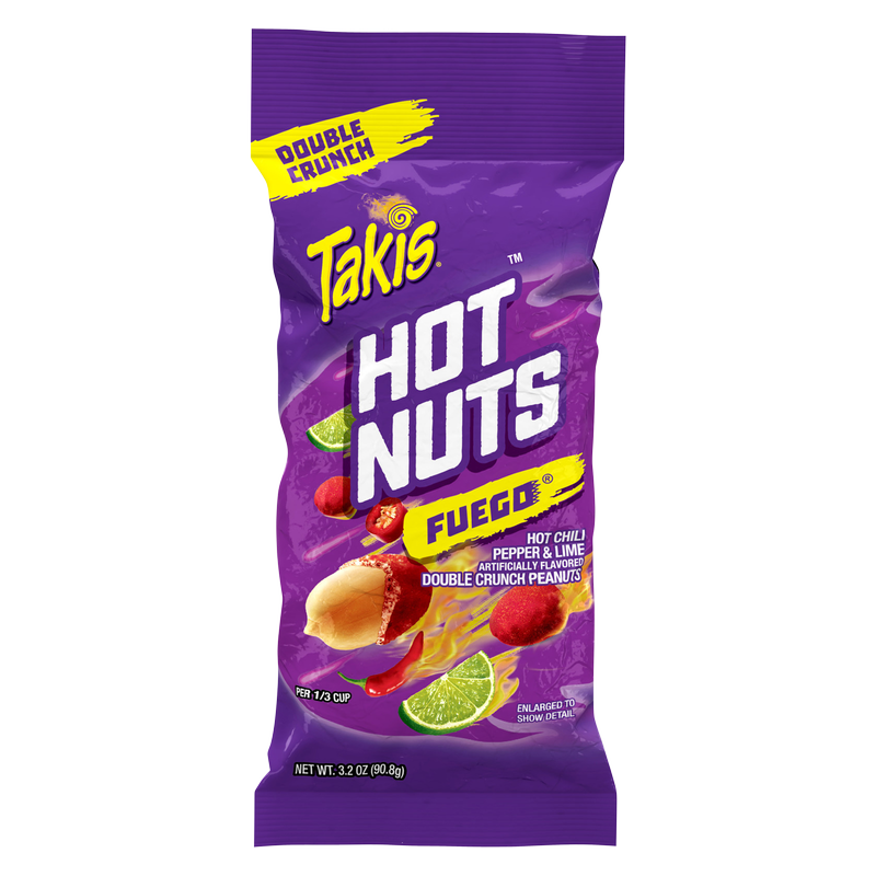 Takis Hot Nuts Fuego Hot Chili Pepper & Lime 3.2oz