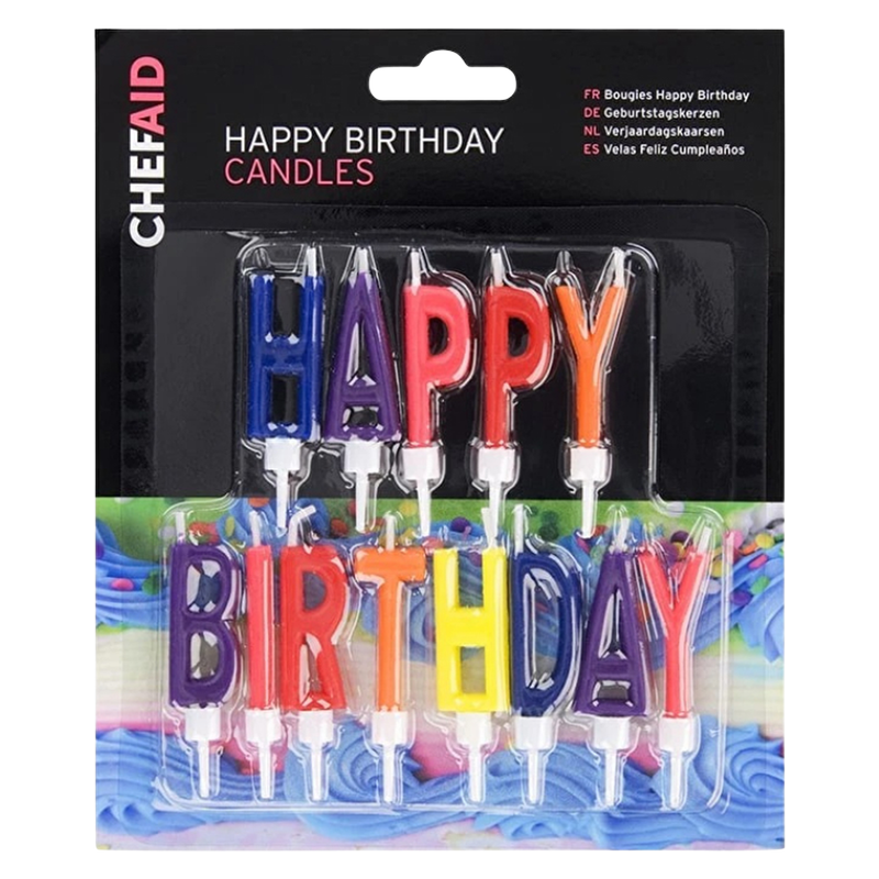 Chef Aid Happy Birthday Candles, 1pcs