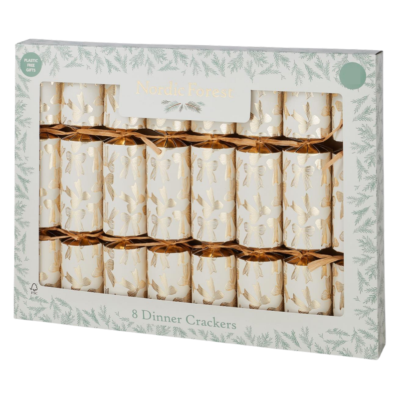 Morrisons Gold Bow Dinner Crackers, 8pcs