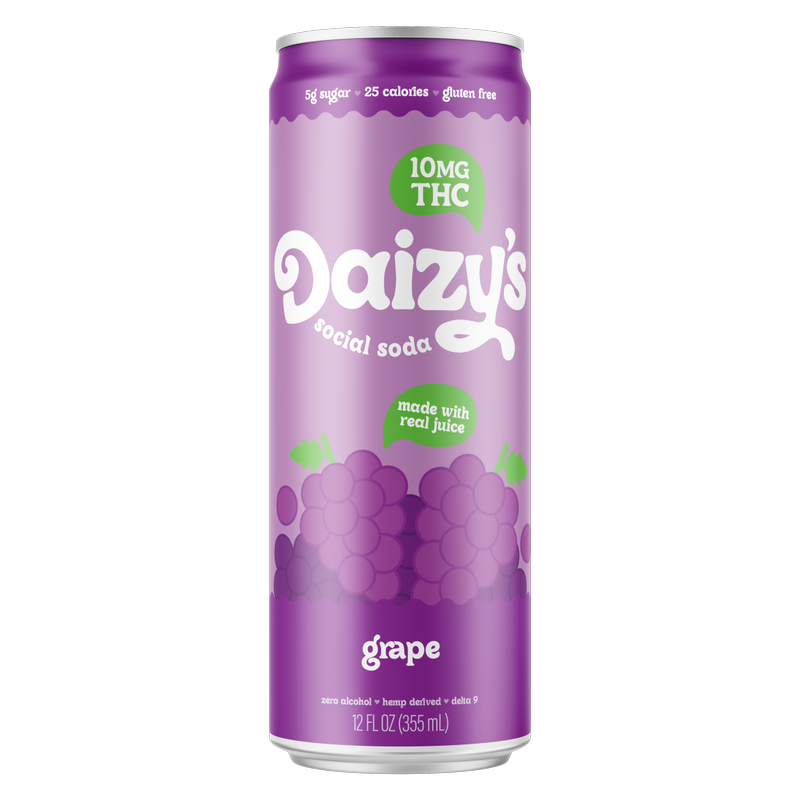 Daizy's 10mg THC Grape Soda 12oz Can