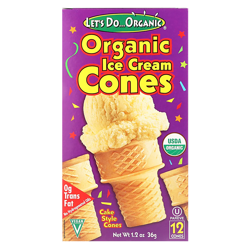 Lets Do Organic Ice Cream Cones 12ct