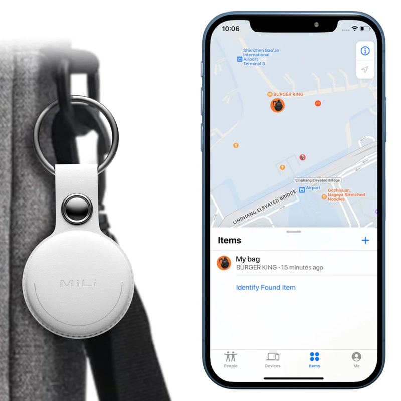 MiTag Item Tracker Keyring for Apple Find My, 1pcs