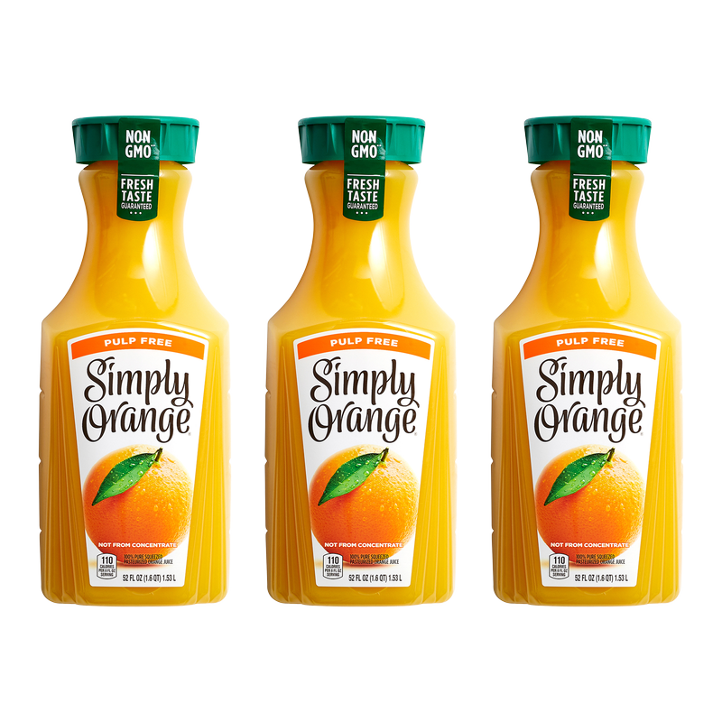 Simply Pulp Free Orange Juice 52oz 3ct