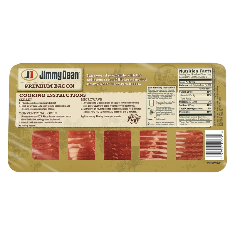 Jimmy Dean Premium Hickory Smoked Thick Cut Bacon, 12 oz