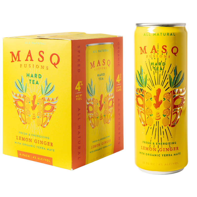 Masq Fusions Lemon Ginger Hard Tea 4pk 12oz Can 4.0% ABV