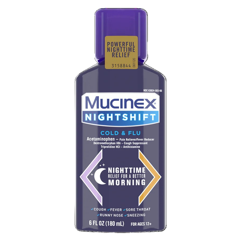 Mucinex Nightshift Adult Liquid - Severe Cold & Flu