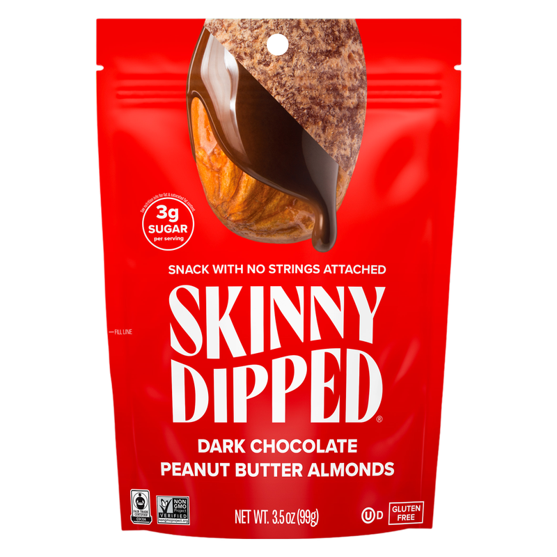 SkinnyDipped Dark Chocolate Peanut Butter Almonds, 3.5oz