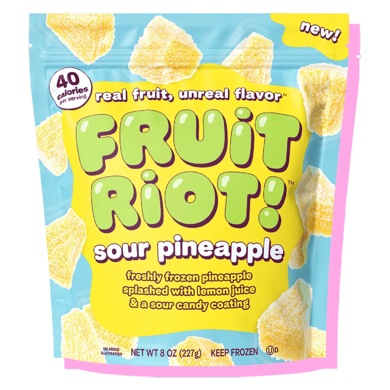 Fruit Riot Pineapple Sour Candy 8oz