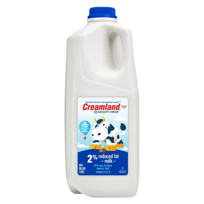 Creamland 2% Reduced Fat Milk - 1/2 gallon
