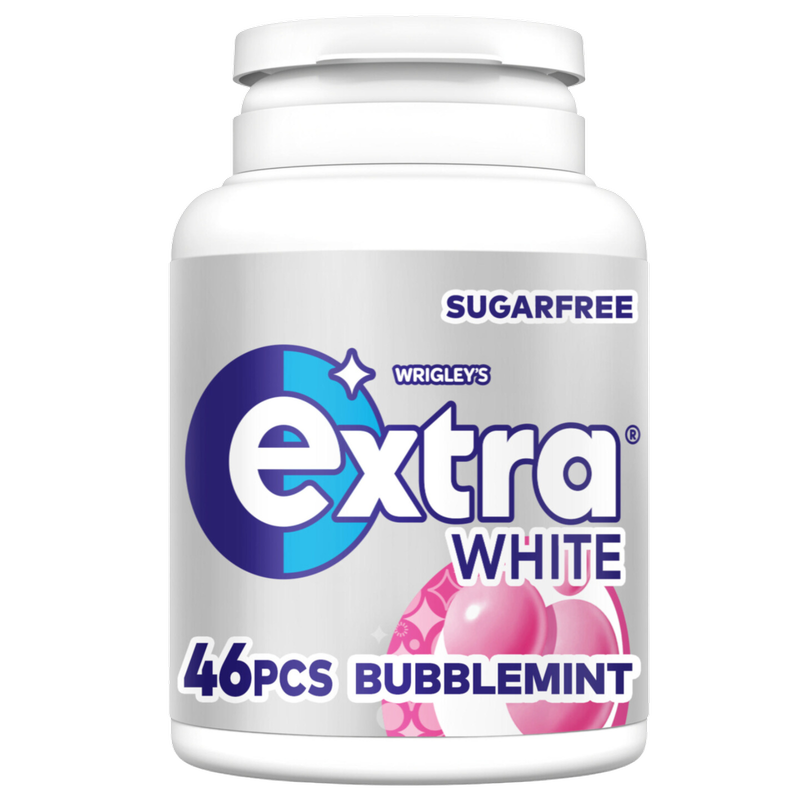 Wrigley's Extra White Bubblemint Gum, 46pcs
