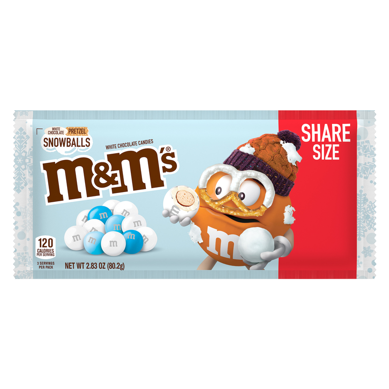 M&M’s Pretzel Snowballs Share Size 2.83oz