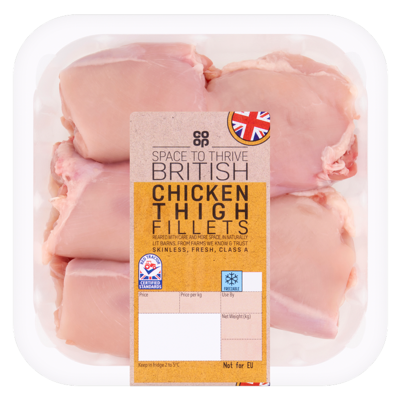 Co-op British Chicken Thigh Fillets, 500g