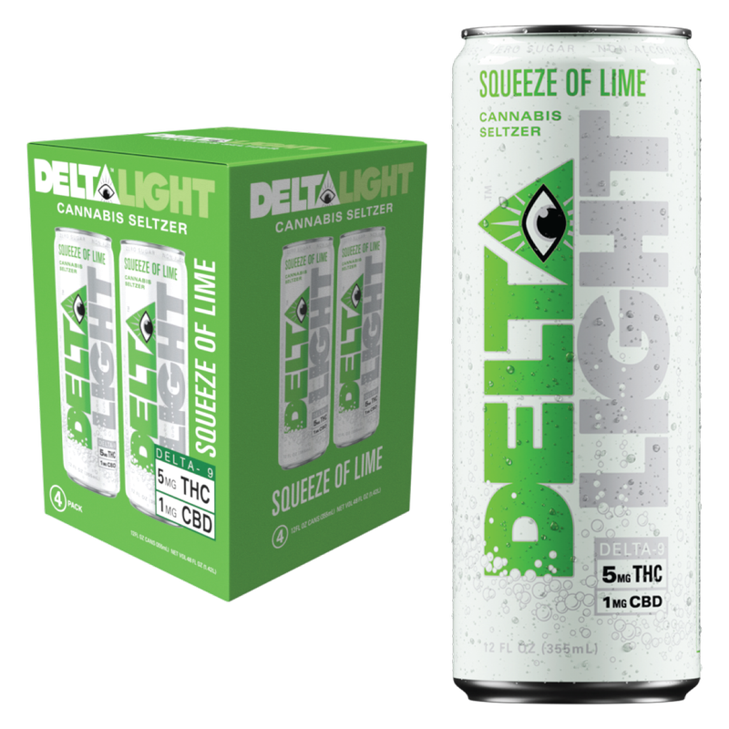 Delta Light 5mg THC Squeeze of Lime Seltzer 4pk 12oz Can