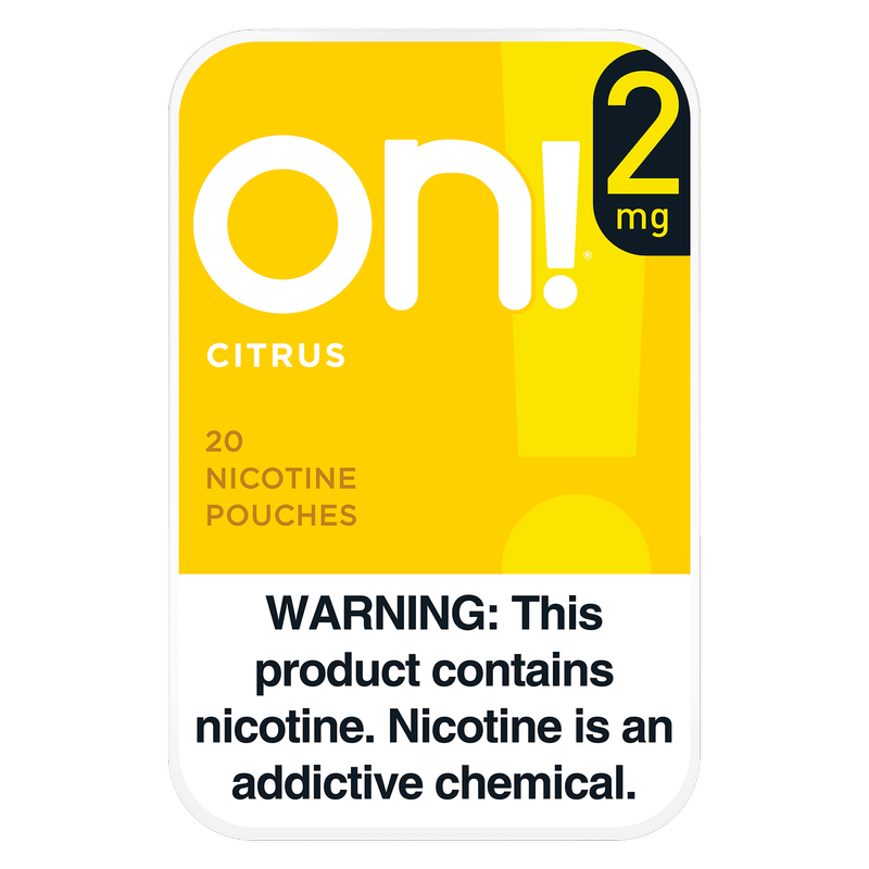 On! Nicotine Pouches Citrus Nicotine Pouch, 2mg