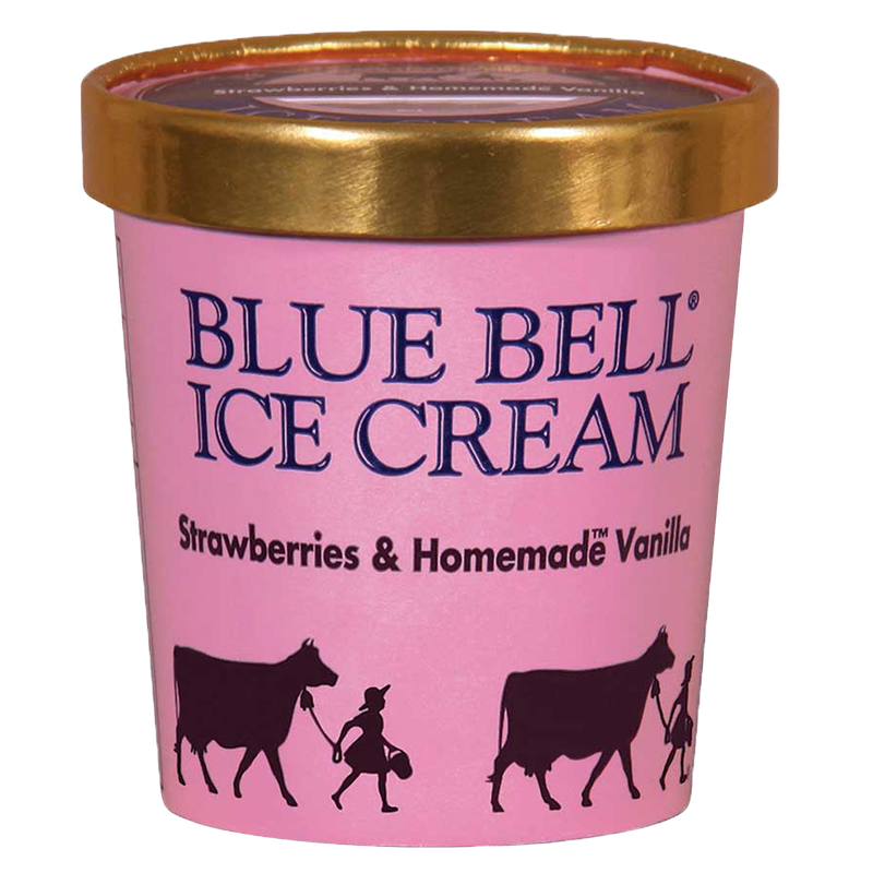 Blue Bell Strawberries & Homemade Vanilla Pint